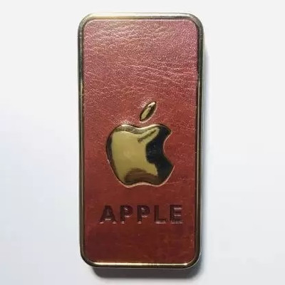 GENZ Metal Premium Windproof Apple Shape Golden Unique Design Pocket Lighter(Brown)