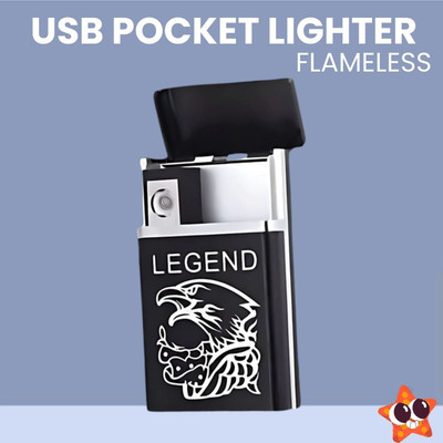 Clairbell Legend USB Rechargeable (Cigarette Lighter)Electronic Usb Windproof LighterL239 Legend USB Rechargeable (Cigarette Lighter)Electronic Usb Windproof LighterL239 Pocket Lighter(Black)