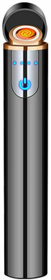 Stela Pen Coil Lighter Smart Touch Sensor Ciagrette Electric USB Rechagreable Lighter Pocket Lighter(Black)