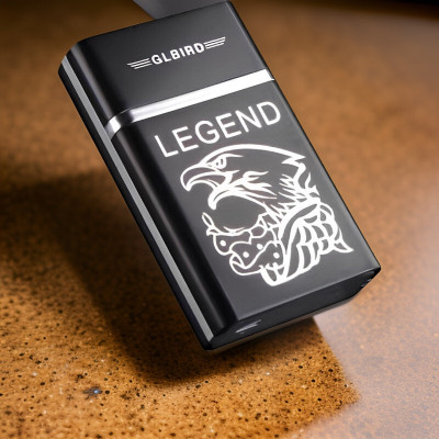 FRONY 97Y_Legend lighter USB Rechargeable Eagle Legend Slide Lighter Pocket Lighter(Black)