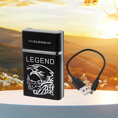 Clairbell Cigarette Lighte Legend USB Rechargeable Waterproof Pocket Size Lighter AB307 Pocket Lighter(Black)