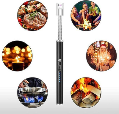 PRATYANG Electric Lighter for Candles Rechargeable Electric Gas Lighter, Home Use P305 Usb Lighter 360 Deg Flexible Neck Arc Lighter For Kitchen,Barbecue,Candles P89 Pocket Lighter(MULTICOLOR)