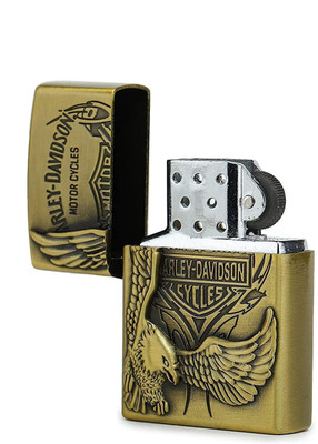SSB Bride hub Metal Eagle Wheel Flame Pocket Lighter (Pack of 1, Gold) Pocket Lighter(Gold)
