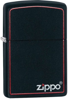 ZIPPO 218ZB Black Matte with Red Border Pocket Lighter Pocket Lighter(Black)