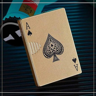 ASTOUND ACE-M-017 Refillable Metal Side card Slider Windproof Jet Flame Pocket Cigarette Lighter Pocket Lighter(Black)