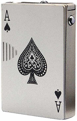 Ala Flame FIRST QUALITY Classic card shaped refillable Ikka cigarette lighter Pocket Lighter FIRST QUALITY STAR MAGIC myfirstdot Pocket Lighter(SILVER)