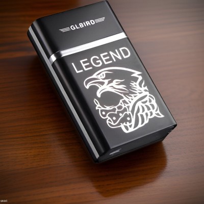 YAROH 48X_Legend lighter USB Rechargeable Eagle Legend Slide Lighter Pocket Lighter(Black)