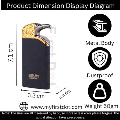 Peshkar EAGAL LIGHTER EAGLE LIGHTER Pocket Lighter(BLACK)