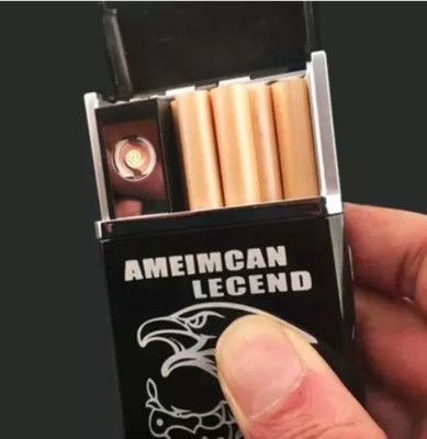 Clairbell QRC_708X_Legend Cigarette Lighter Slide Cigarette Case Windproof Design Lighter Pocket Lighter(Black)