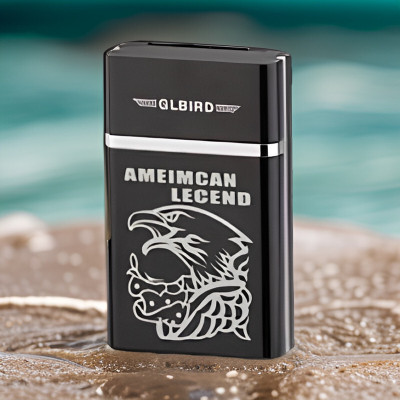 FRONY 40V_Legend lighter USB Rechargeable Eagle Legend Slide Lighter Pocket Lighter(Black)