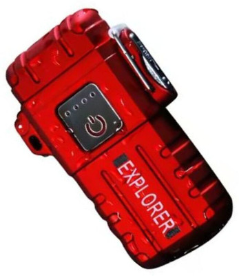 MZ JL317 Waterproof and Windproof Flameless Double ARC Rechargeable Lighter Pocket Lighter(RED)