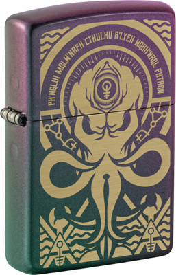 ZIPPO Evil Design Iridescent Windproof Lighter Pocket Lighter(Iridescent)