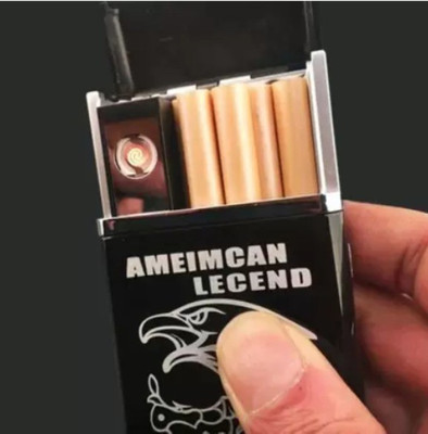 Clairbell WQE_699I_Legend Cigarette Lighter Slide Cigarette Case Windproof Design Lighter Pocket Lighter(Black)