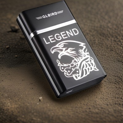 GUGGU 15F_Legend lighter USB Rechargeable Eagle Legend Slide Lighter Pocket Lighter(Black)