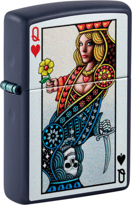 ZIPPO Queen Design Navy Matte Windproof Lighter Pocket Lighter(Blue)