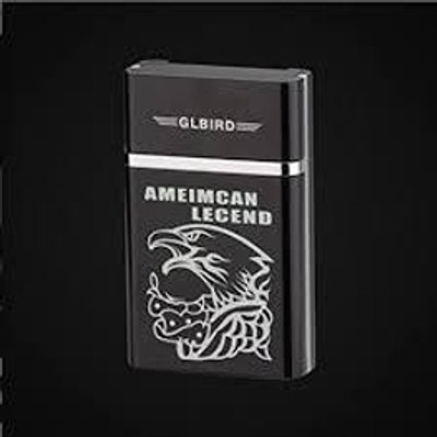 YAROH 10S_Legend lighter USB Rechargeable Eagle Legend Slide Lighter Pocket Lighter(Black)