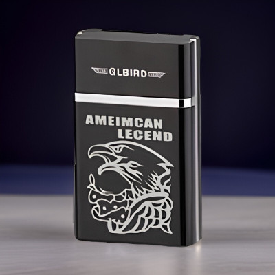 YAROH 50R_Legend lighter USB Rechargeable Eagle Legend Slide Lighter Pocket Lighter(Black)