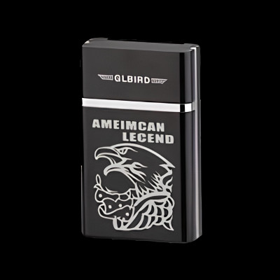 YAROH 75E_Legend lighter USB Rechargeable Eagle Legend Slide Lighter Pocket Lighter(Black)