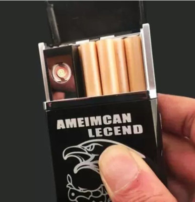 Clairbell PSE_471W_Legend Cigarette Lighter Slide Cigarette Case Windproof Design Lighter Pocket Lighter(Black)