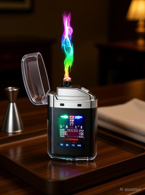 whitezonee WPL-1 Stylish Dual Arc Electric Lighter - Unique Transparent Windproof Lighter Pocket Lighter(Multi Color)