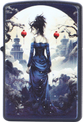Point Zero Blue Dress Moon Girl Lighter For Cigarette | Runs On Liquid Fuel | Classic Anime-Inspired Design Lighter For Cigarette | Runs On Liquid Fuel | Classic Pocket Lighter(Black)