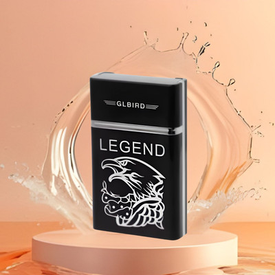 GUGGU Cigarette Lighte Legend USB Rechargeable Waterproof Pocket Size Lighter E31 Pocket Lighter(Black)