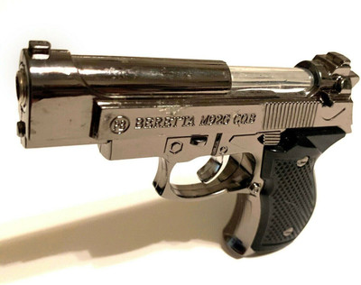 TrustShip Design Beretta Gun Shaped Pocket Size lighter | Refillable Gas System And Adjustable Flame Hi And Low Beretta M92G CQB Print Pistol Shape Antique Silver Premium Pocket Cigarette Lighter Pocket Lighter|Jet Flame And windproof | Refillable Gas System Pocket Lighter Pocket Lighter myfirstdot 