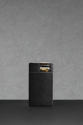 JGG Jain Gift Gallery Premium Glossy Windproof Flint Style Pocket Cigarette Lighter Pocket Lighter(Black)