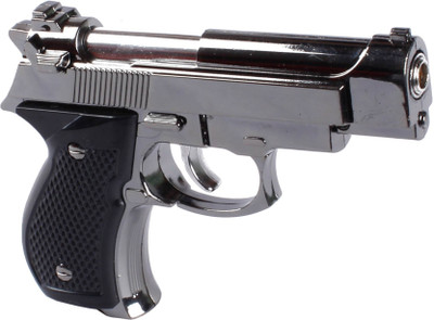 REPISH Refillable Lighter Grey Gun Pistol Lighter -Windproof Jet Flame Pocket Lighter Pocket Lighter(Black)