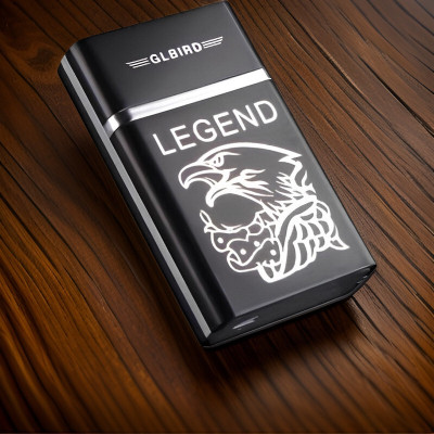 FRONY 58D_Legend lighter USB Rechargeable Eagle Legend Slide Lighter Pocket Lighter(Black)