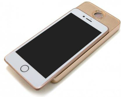 Ala Flame PHONLGHTR 1 6.5cm RECHARGEABLE A20356 Cigarette Lighter (Gold) (PLATINUM SERIES) Pocket Lighter MINI iPH0NE SHAPE FIRST QUALITY myfirstdot Pocket Lighter(White)