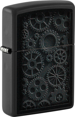 ZIPPO Steampunk Design Black Matte Windproof Lighter Pocket Lighter(Black)