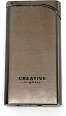 Ala Flame Premium Refillable Slim and Sleek Classy Elegant Dark Gray Designer Lighter For Cigarette Slim Design Cigarette Pocket Lighter - Windproof Lighter - Jet Flame - Hookah Lighter Pocket Lighter(Dark Gray)