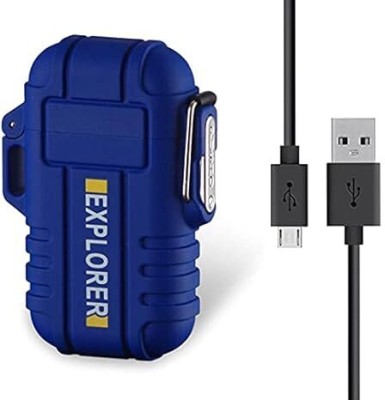 AirMount Flameless Double ARC Rechargeable Waterproof Pocket Size Lighter Pocket Lighter(Blue)