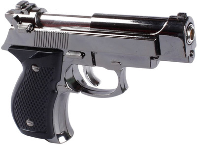 eGadget meesa 9 mm Pistol Gun Shaped Cigarette Lighter Beretta Gun Design Size With Adjustable Flame Feature Pocket Lighter Pocket Lighter(Silver)