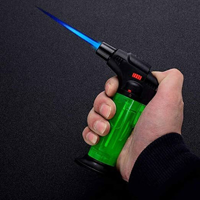 Risen style Refillable Gas Lighter, Camping Lighter & Fire Starter for Coal & Wood Burning, Visit Website www.myfirstdot.com Pocket Lighter(green)