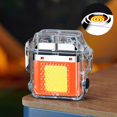 WRADER Rechargeable Flameless Windproof Electric Cigarette Lighter with LED COB Torch Plasma Lighter Multi Functional Cigarette Lighter for Smoking Cigarette Lighter, Led Light(Multicolor)