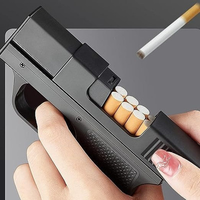 Peshkar cigarette case lighter case gun--0098 lighter Pocket Lighter(black)