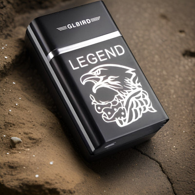 Clairbell 03I_Legend lighter USB Rechargeable Eagle Legend Slide Lighter Pocket Lighter(Black)