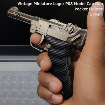 Point Zero Stylish Gun Design Metal And Plastic Body Jet Flame Trigger Gun Pocket Lighter(Silver)