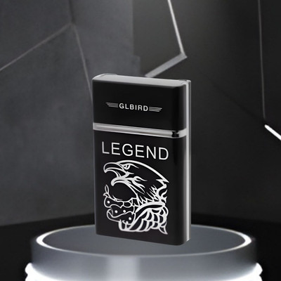 GUGGU Cigarette Lighte Legend USB Rechargeable Waterproof Pocket Size Lighter E167 Pocket Lighter(Black)