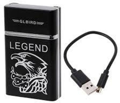 FRONY 54O_Legend lighter USB Rechargeable Eagle Legend Slide Lighter Pocket Lighter(Black)