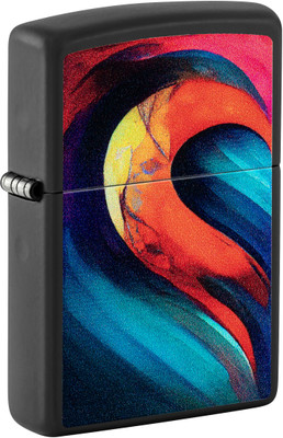 ZIPPO Whole Heart Set Design Black Matte Windproof Lighter Pocket Lighter(Black)