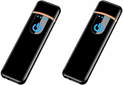 JOKIN Combo USB Rechargeable Lighter Touch Screen, Smart Fingerprint Sensor Pocket Lighter(Black)