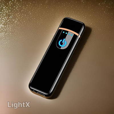 GUGGU 87C_Touch Lighter USB Charging Finger Touch Cigarette Pocket Lighter Pocket Lighter(Black)