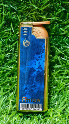 JGG Jain Gift Gallery Metal Refillable Windproof Pocket Lighter, Cigarette Lighter Unique Design Pocket Lighter(Blue)
