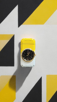 JGG Jain Gift Gallery Windproof Pocket Lighter, Straight Flamel ighter, Metal Lighter, Butane Gas Refill Lighter, Men's Gift Pocket Lighter(Yellow)