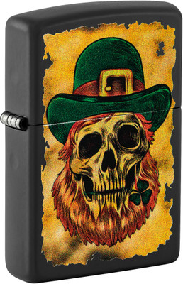 ZIPPO Lucky Map Design Black Matte Windproof Lighter Pocket Lighter(Black)