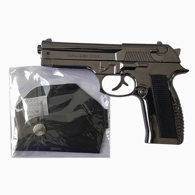 Vedara ® Heavy Metal Premium Quality Realistic Look Gun Cigarette 608 Lighter Steel Pocket Lighter(Black)