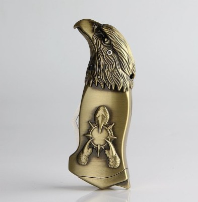 Shyam Sarowar Eagle Lighter Gold Eagle Design Pocket Lighter Jet Flame Butane Lighter(Without Gas) Pocket Lighter(Gold)